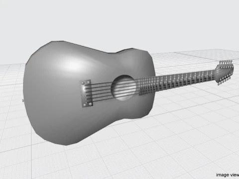 Guitar Acoustic - Type 1 3D Model