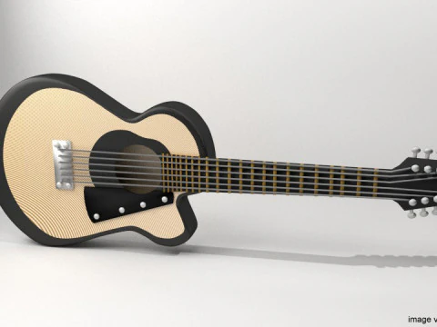 Гитарная акустика - Тип 2 3D Модель