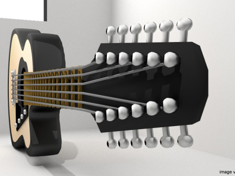 Guitar Acoustic - Type 2 3D Модель
