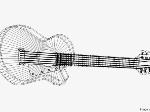 Guitar Acoustic - Type 2 3D Model