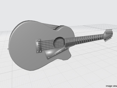 Guitar Acoustic - Type 2 3D Модель