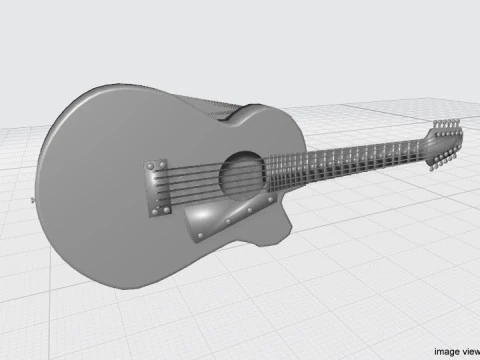 Guitar Acoustic - Type 2 3D Model