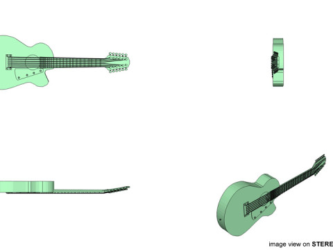 Guitar Acoustic - Type 2 3D Модель