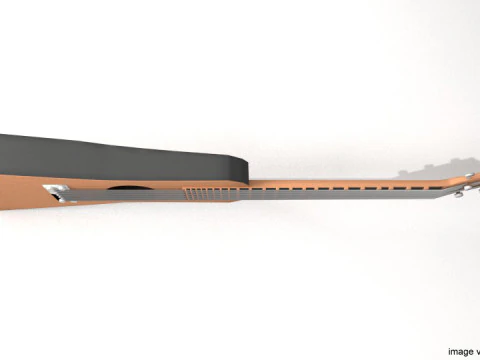 Guitar Acoustic - Type 3 3D Model