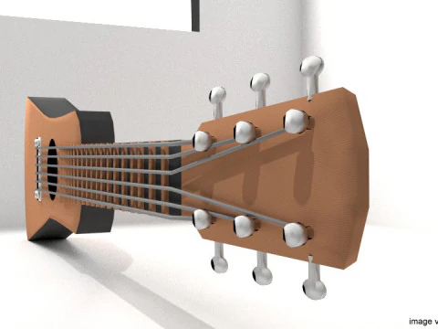Guitar Acoustic - Type 3 3D Model