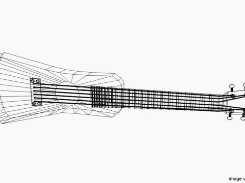 Guitar Acoustic - Type 3 3D Model