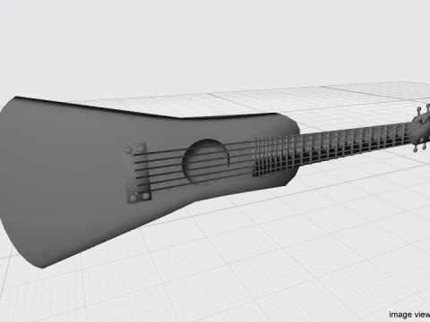 Guitar Acoustic - Type 3 3D Model