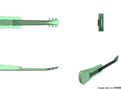 Guitar Acoustic - Type 3 Modelo 3D