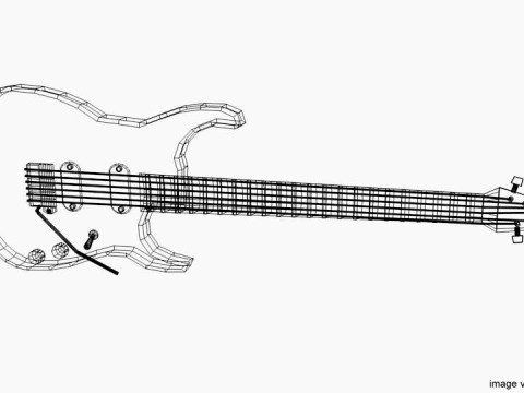 Guitar Electric - Type 1 3D 모델