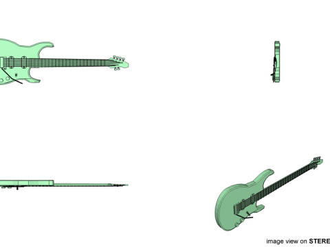 Guitar Electric - Type 1 3D 모델