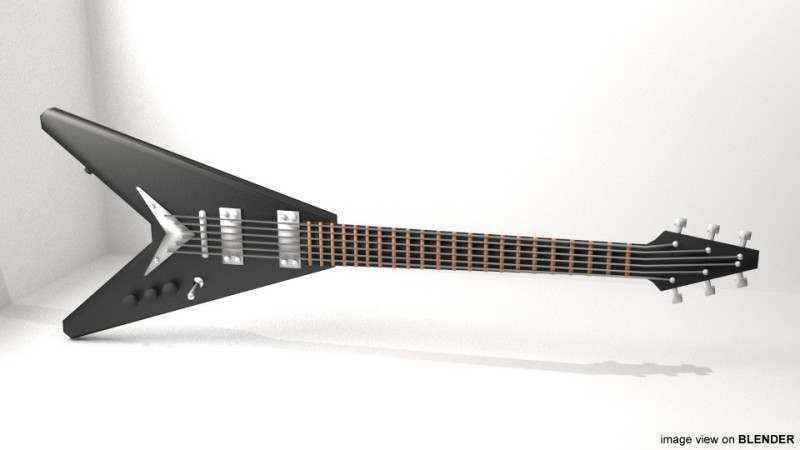 Guitar Electric - Type 2 Modello 3D .c4d .max .obj .3ds .fbx .stl .blend 