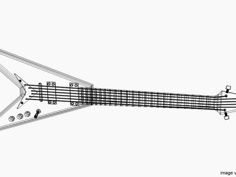 Guitar Electric - Type 2 3D Model