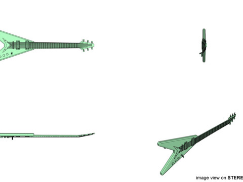 Guitar Electric - Type 2 Modello 3D