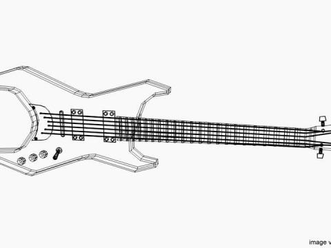 Guitar Electric - Type 3 3D Model