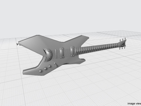 Guitar Electric - Type 3 3D Model