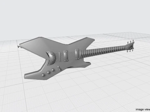 Guitar Electric - Type 3 3D Model