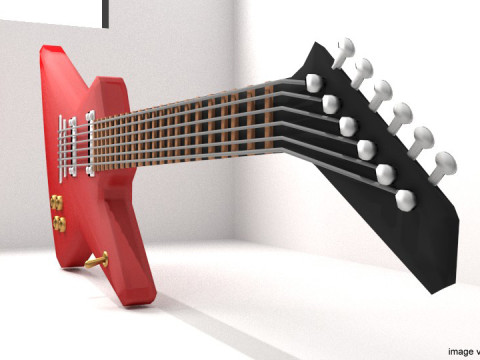 Guitar Electric - Type 4 3D Модель
