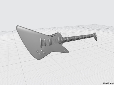 Guitar Electric - Type 4 3D Модель