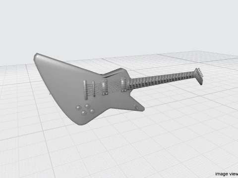 Guitar Electric - Type 4 3D Model