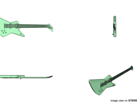 Guitar Electric - Type 4 3D Модель