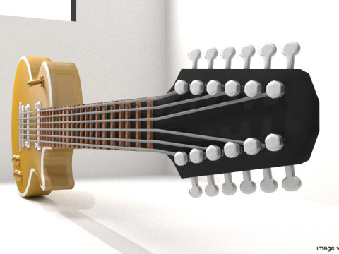 Guitar Electric - Type 5 3D Модель