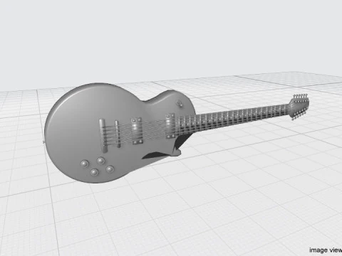 Guitar Electric - Type 5 3D Model