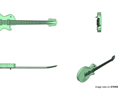 Guitar Electric - Type 5 3D Модель