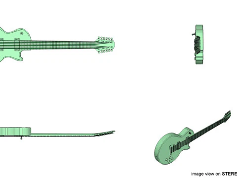 Guitar Electric - Type 5 3D Model