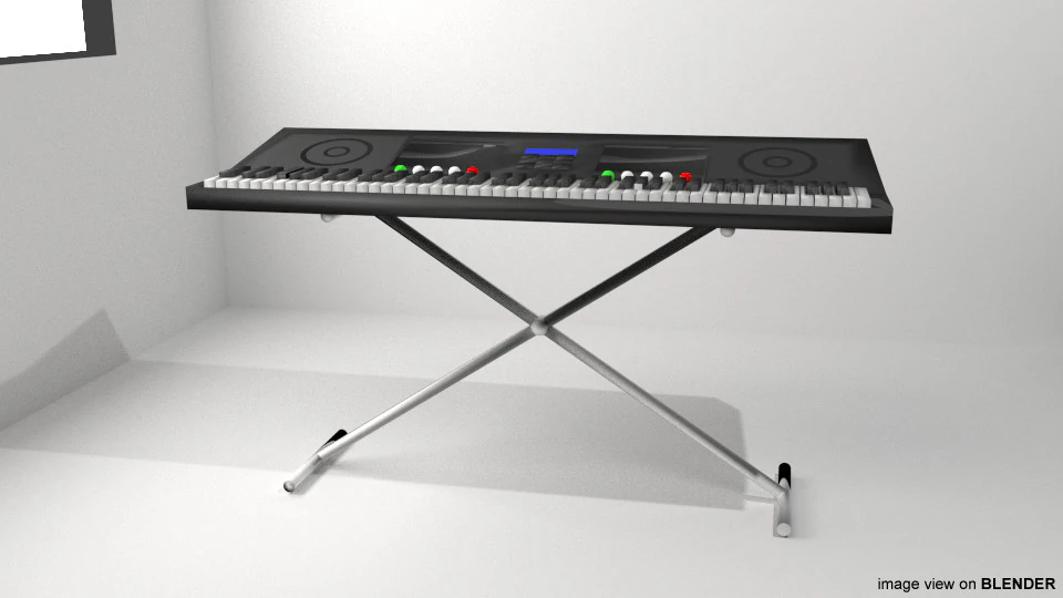 Piano - Electronic 3D Model .c4d .max .obj .3ds .fbx .stl .blend 
