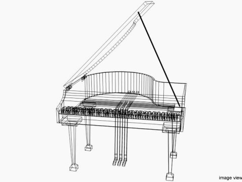 Piano - Grand 3D Model