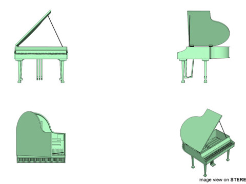 Piano - Grand 3D Model