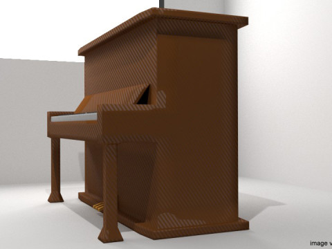 Piano - Upright Modèle 3D