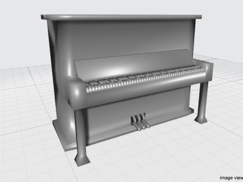 Piano - Upright Modèle 3D