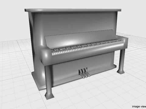 Piano - Upright 3D Model