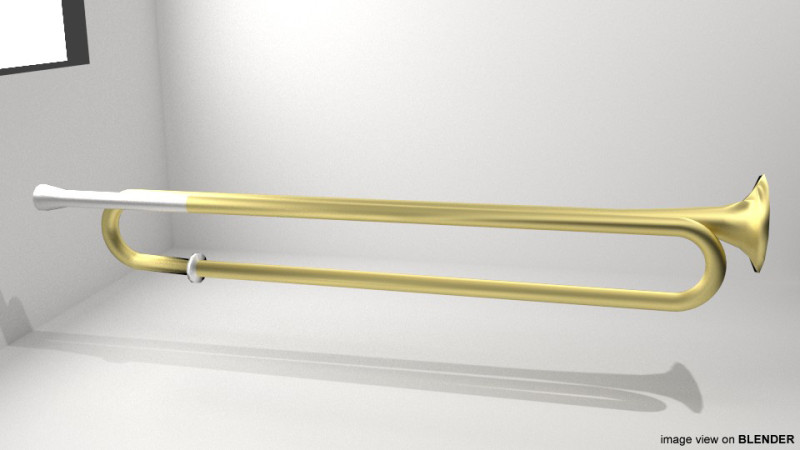 Trumpet Type 1 3D Model .c4d .max .obj .3ds .fbx .stl .blend 