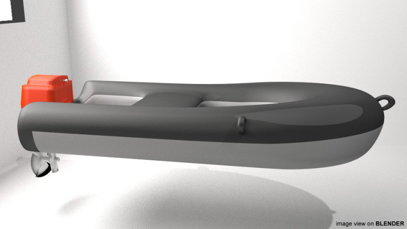 Inflatable Motor Boat - Type 1 3D मॉडल .c4d .max .obj .3ds .fbx .stl .blend 