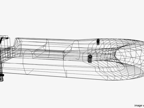 Inflatable Motor Boat - Type 1 3D Model