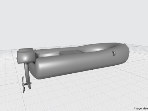 Inflatable Motor Boat - Type 1 3D मॉडल
