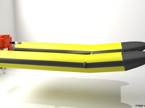 Aufblasbares Motorboot - Typ 2 3D Modell