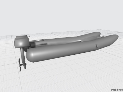 Inflatable Motor Boat - Type 2 Model 3D