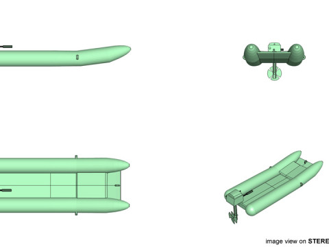 Inflatable Motor Boat - Type 2 Model 3D