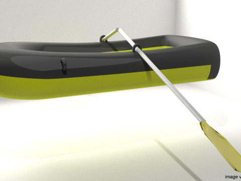 Inflatable Row Boat - Type 1 3D मॉडल