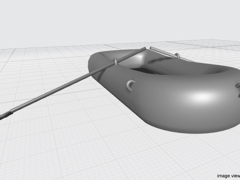 Inflatable Row Boat - Type 1 3D मॉडल