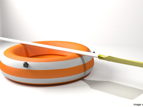 Inflatable Row Boat - Type 2 3Dモデル