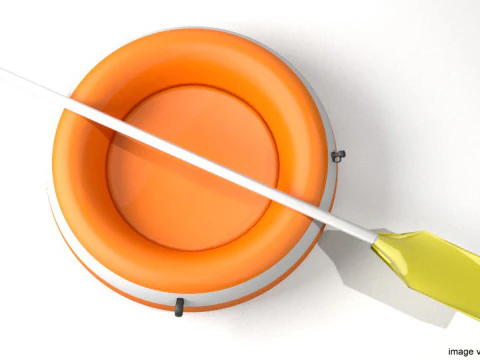 Inflatable Row Boat - Type 2 3D Model