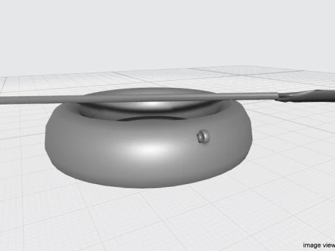 Inflatable Row Boat - Type 2 3D Model