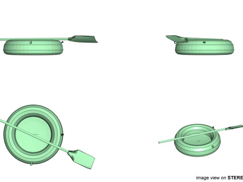 Inflatable Row Boat - Type 2 3D Model