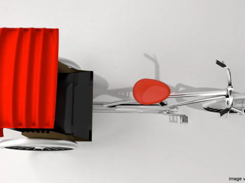 Rickshaw - Center-driver 3D Model