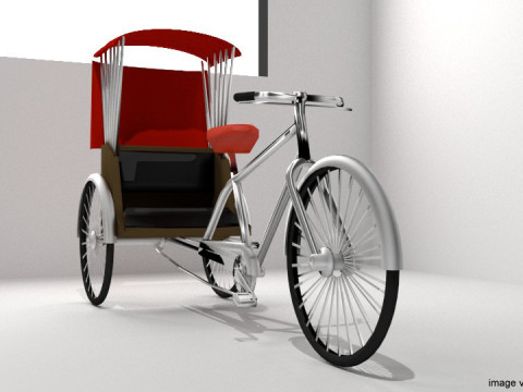 Rickshaw - Center-driver Modello 3D