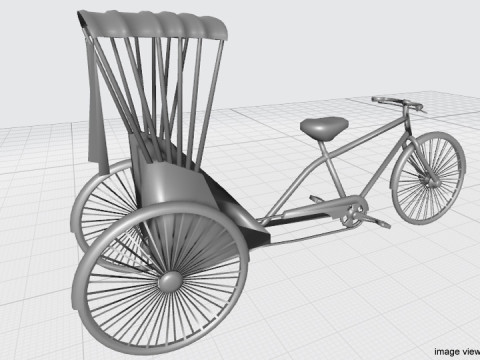 Rickshaw - Center-driver Modello 3D